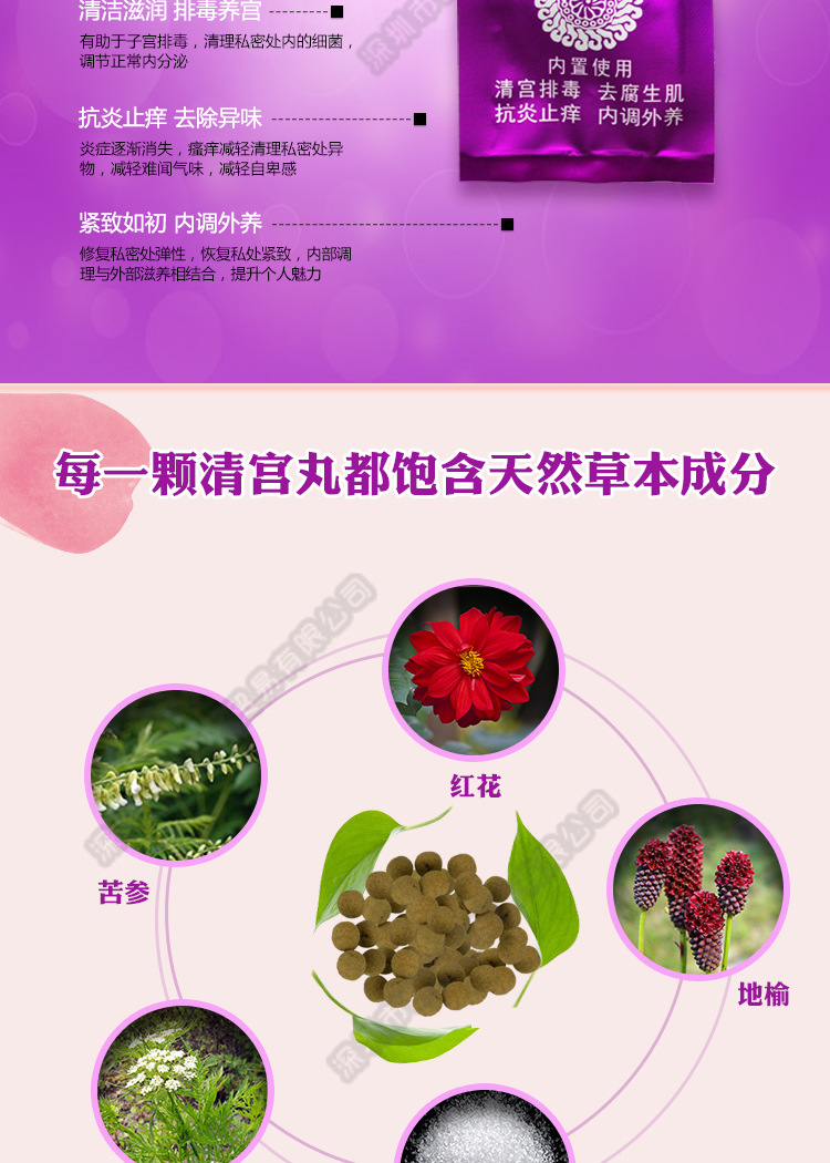 清宫丸 女性个人私处护理保养 排毒抗炎止痒 一件代发批发