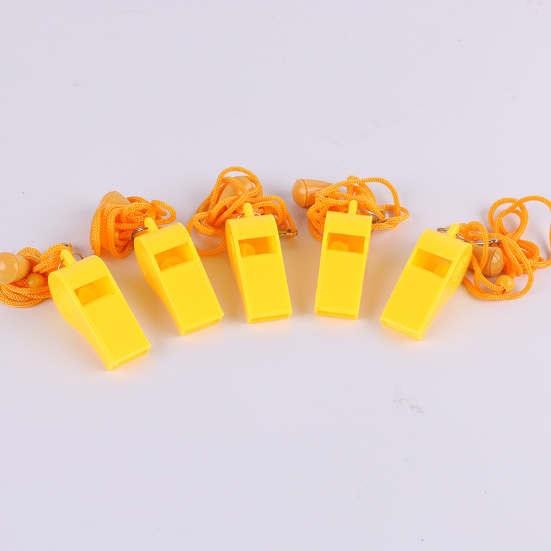 ok口哨黄色有核口哨活动比赛裁判专用 户外塑料啦啦队口哨批发