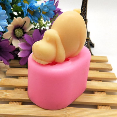 龙扬diy香薰石膏模具 可爱狗狗食品级硅胶模具 滴胶模具 香皂模