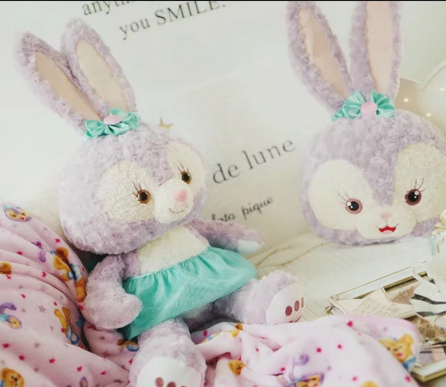 史黛拉芭蕾兔子公仔卡通毛绒抱枕毯办公室靠枕汽车空调午睡毯子