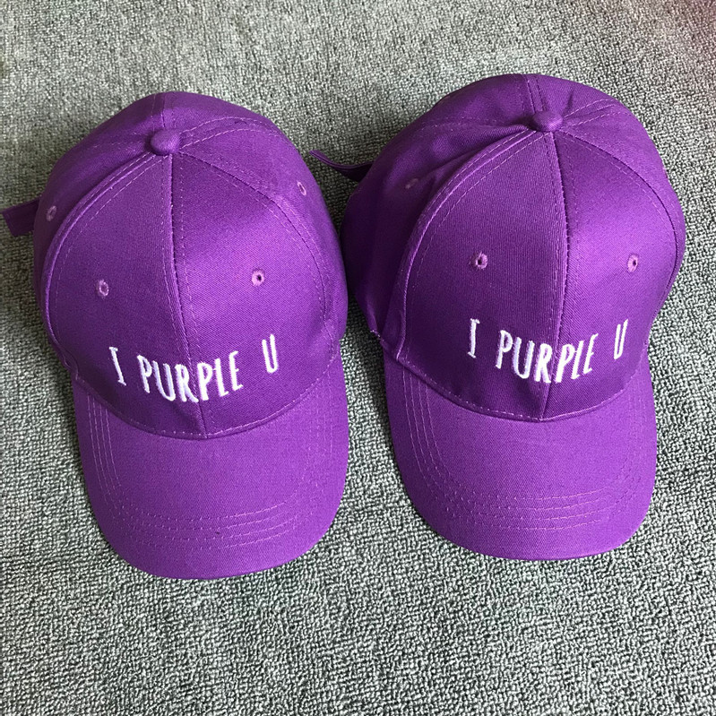 金泰亨v 泰泰语 i purple u 紫色帽子个性棒球帽新款