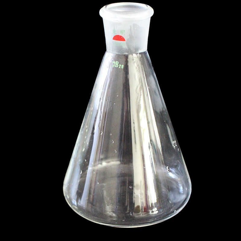 磨口三角瓶 锥形瓶 磨砂口三角烧瓶玻璃仪器 烧瓶250ml厚料