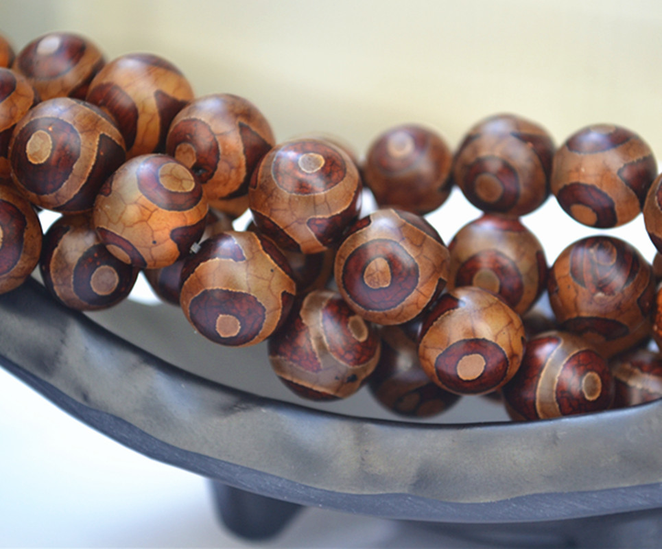 diy星月金刚天眼佛珠菩提配饰玛瑙西藏三眼老天珠散珠