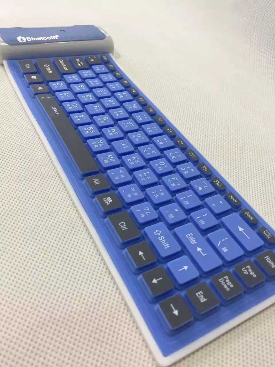 外贸防水可折叠硅胶软键盘手机ipad平板安卓系统通用无线蓝牙键盘