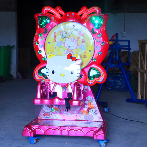 2021新款彩蝶摩天轮摇摆机旋转升降摇摇车kt猫儿童投币蝴蝶摇摇车