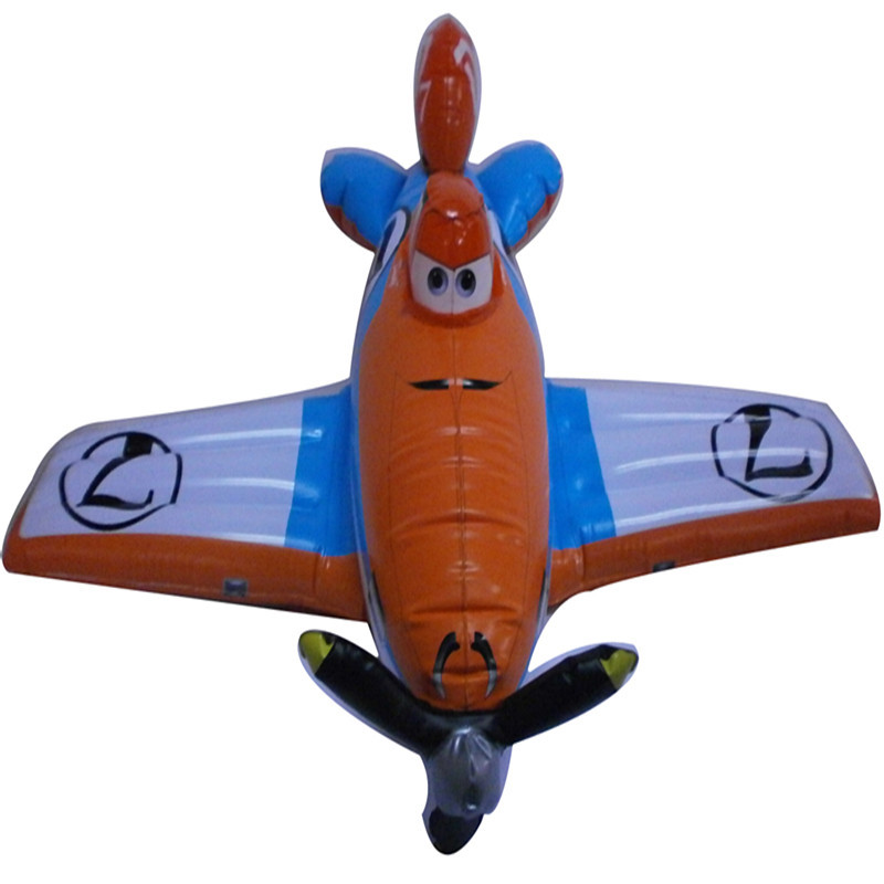 外贸工厂环保pvc充气飞机航空模型定制 吹气卡通儿童客机玩具