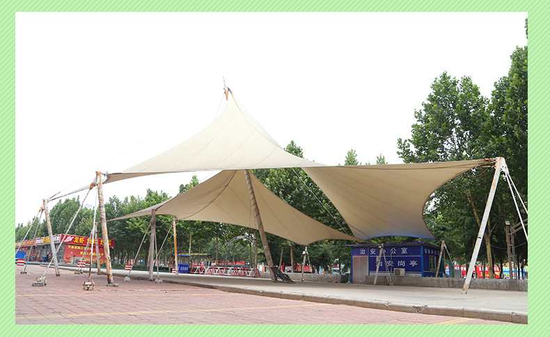 厂家直销景点遮阳篷布膜结构景观篷公园广场艺术景观棚可定制