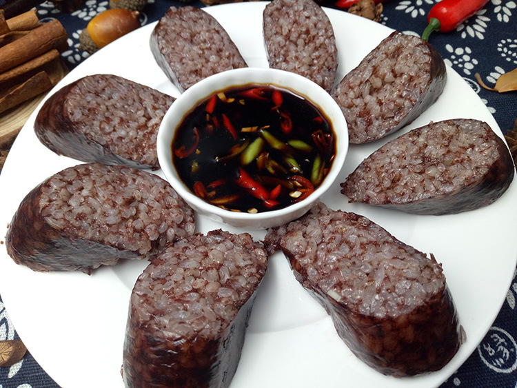 【5袋】东北糯米肠血肠500g*5朝鲜延边正宗血肠手工米肠带蘸料真空