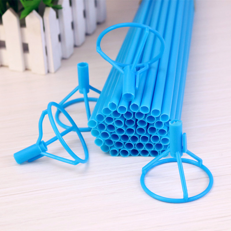 气球杆托白色彩色28 32 40cm厘米广告气球专用杆托铝膜球拖杆批发