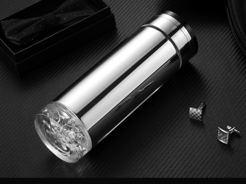 现货定制新款镀银杯 镀银内胆精品玻璃保温杯 男女 学生玻璃水杯