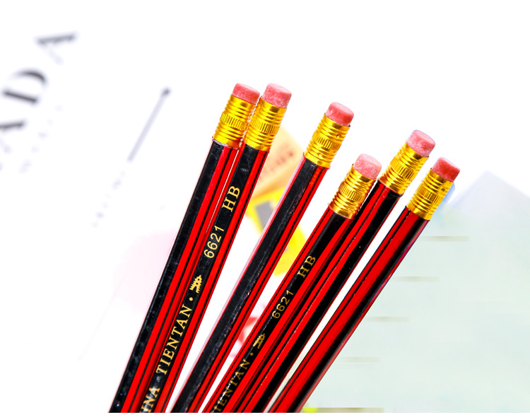 创意文具 橡皮头铅笔学生带橡皮hb铅笔六角 儿童学习用品奖品批发