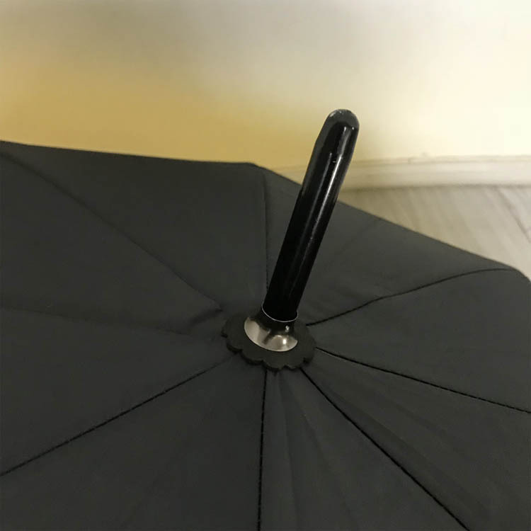 假双层高尔夫伞黑胶布防雨防晒自动黑胶双人弯柄广告雨伞定做厂家