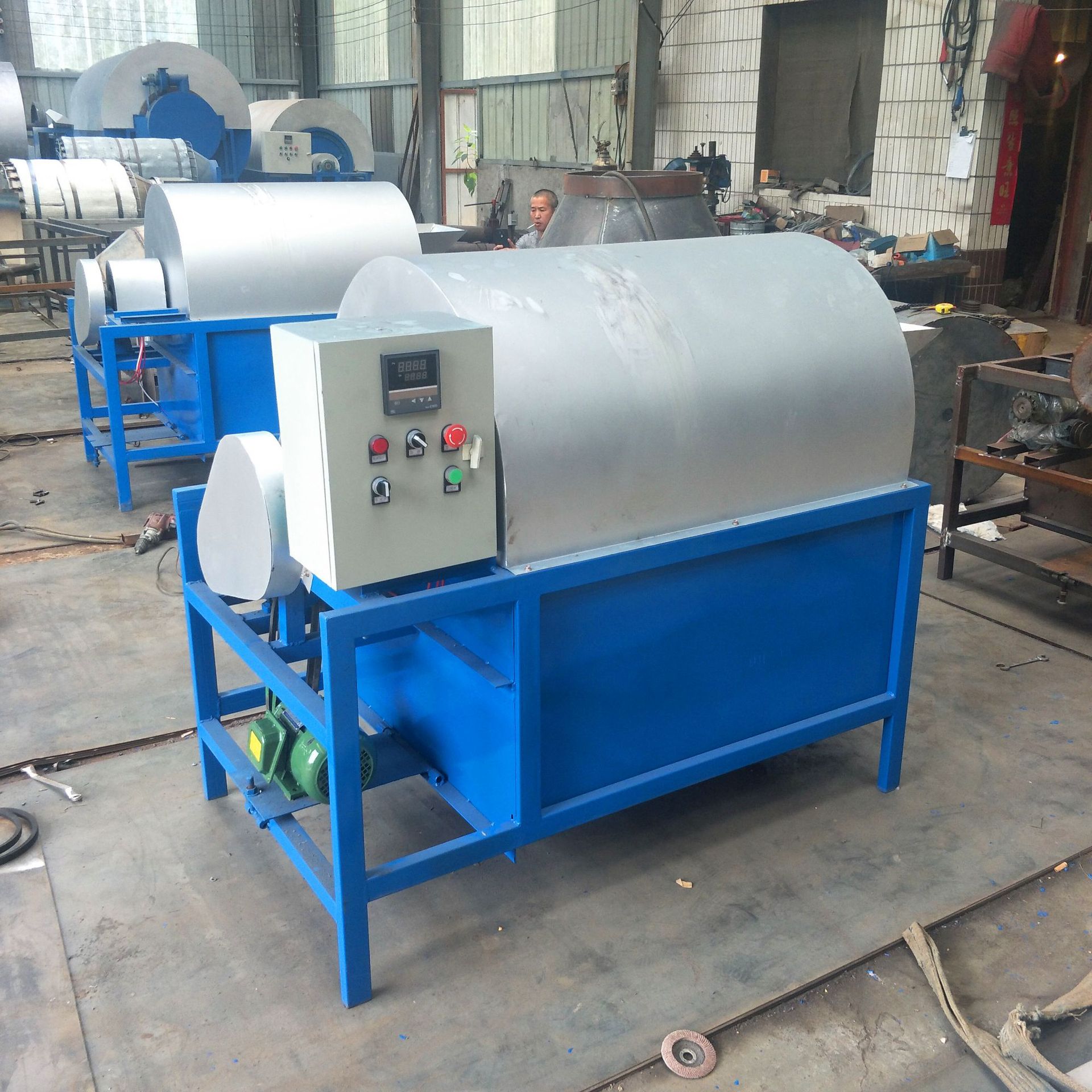 bf供应电加热滚筒炒货机 煤柴多用燃气炒锅 小型商用芝麻花生炒锅