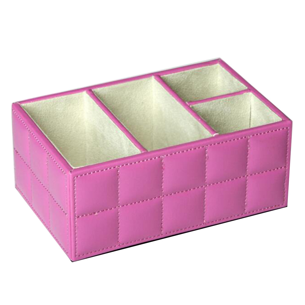 创意办公黑色十字纹桌面收纳盒文具收纳盒遥控器收纳盒杂物收纳盒