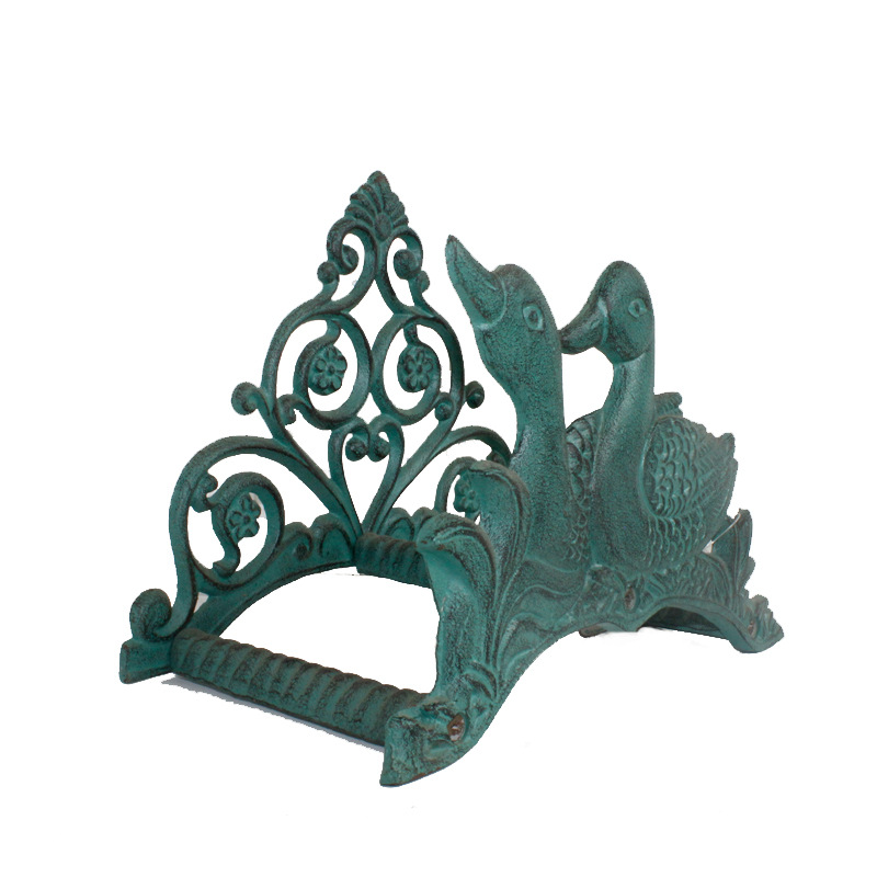 水管架铸铁铁艺挂壁式花园园林园艺家用装饰鸭子水管架