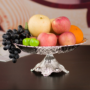 欧式时尚创意雕花水果盘摆件糖果盘家居客厅茶几装饰品礼物工艺品