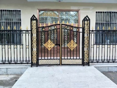小区家庭个人小院欧式铁艺大门及栏杆定做只限同城安装
