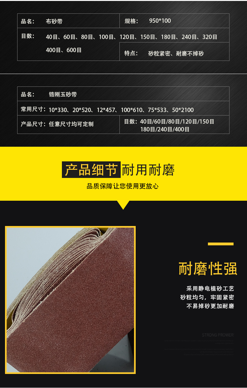 砂带周长1500*200红砂铬刚玉1520*200煅烧平接搭接订做研磨材料