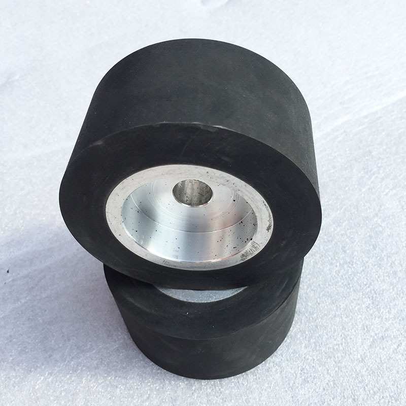 厂家直销150*50*16mm橡胶砂带轮65度55度45度砂带机抛光轮铝轮