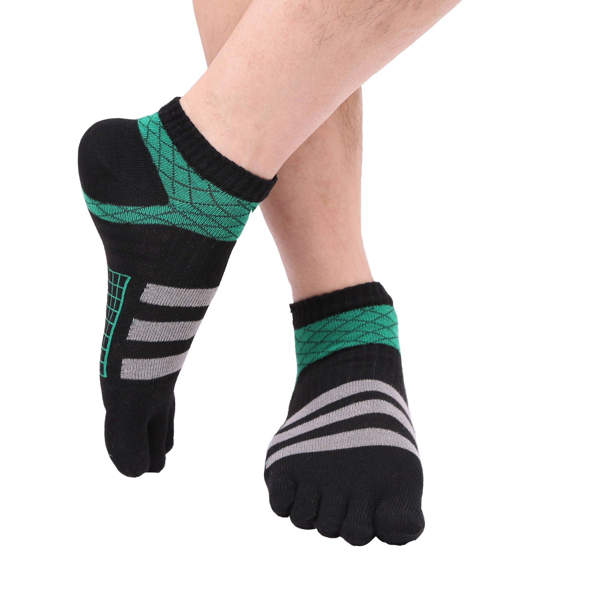 男士夏季新款五指袜棉制日韩透气运动休闲 短袜 潮男品牌袜子