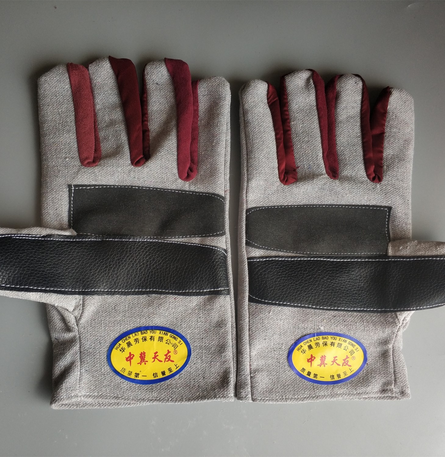 3厂家直销劳保白帆布手套耐磨单层双层24线劳保手套舒适工作手套06