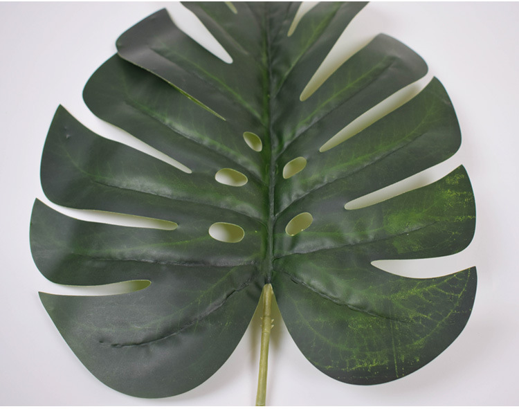 北欧风树叶绿色叶子家居装饰花卉仿真龟背叶大叶插花绿植绿叶植物