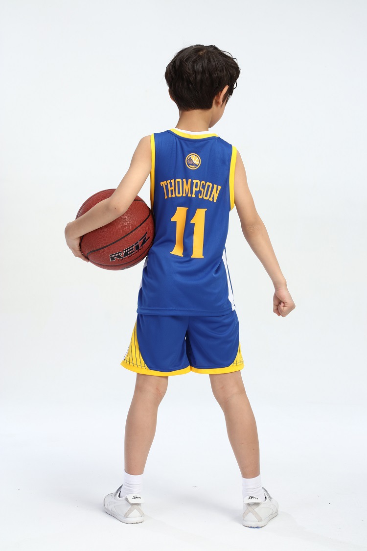 批发童装勇士队30号库里篮球服套装儿童比赛训练出场球衣50244