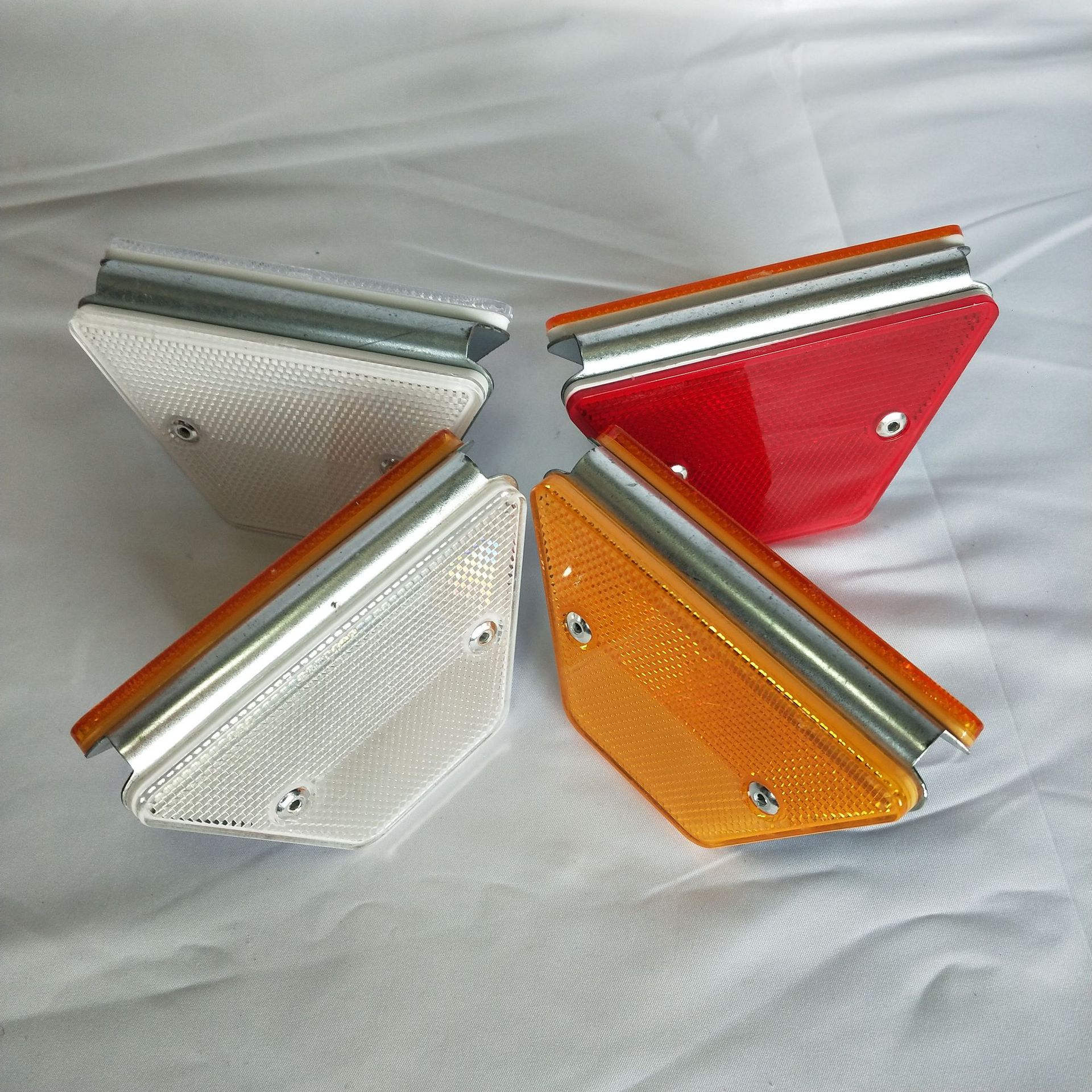 梯形双白双黄轮廓标高速护栏附着式轮廓标道路交通反光标志-阿里巴巴