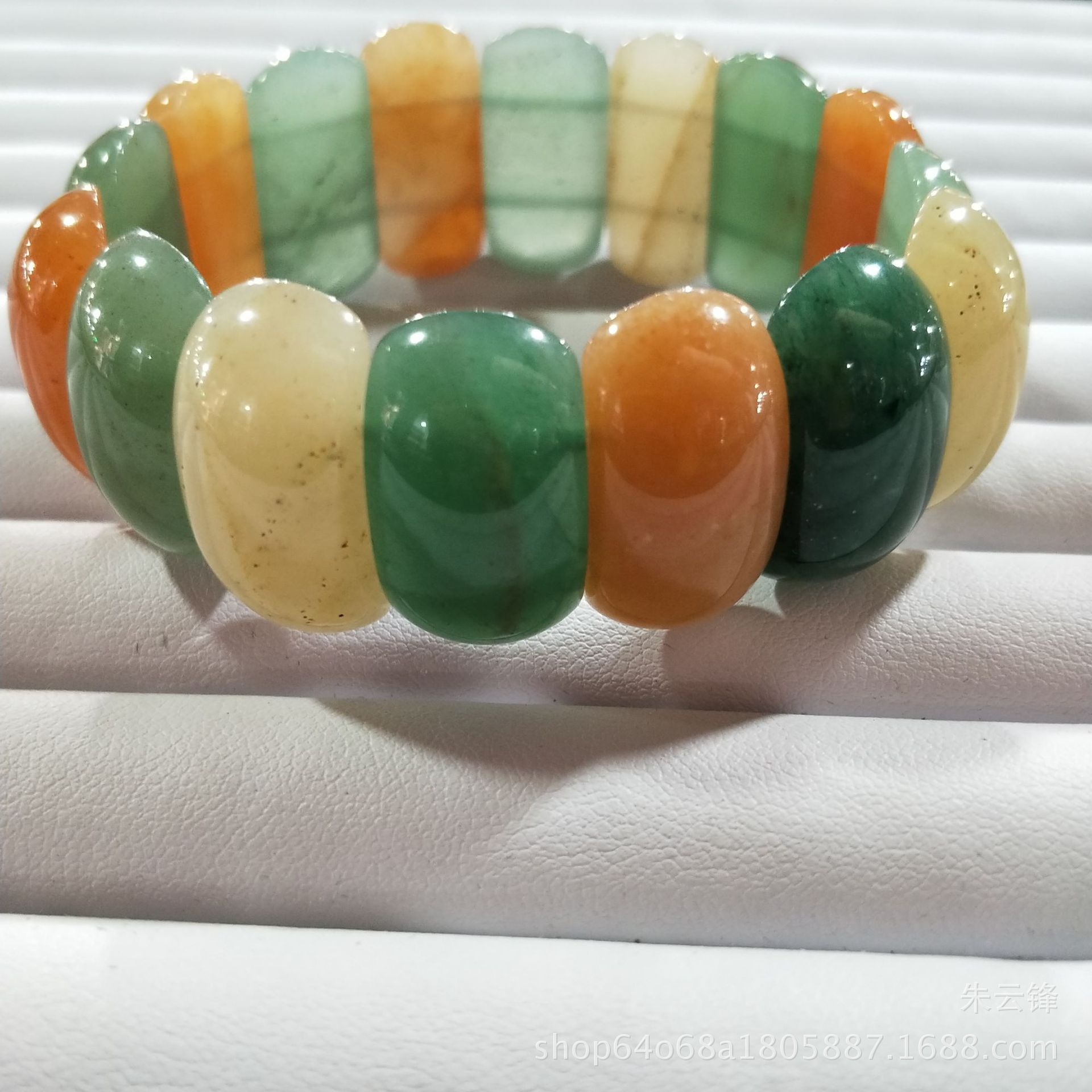 印度东陵玉手排男女款翡翠色色冰种手串玉石手链玉手镯首饰批发