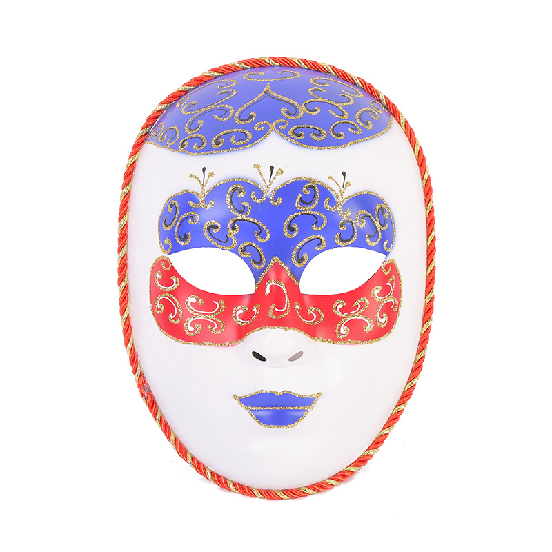 Factory Direct Sales New Halloween Masquerade Party Holiday Supplies Painted Face Mask Wholesale