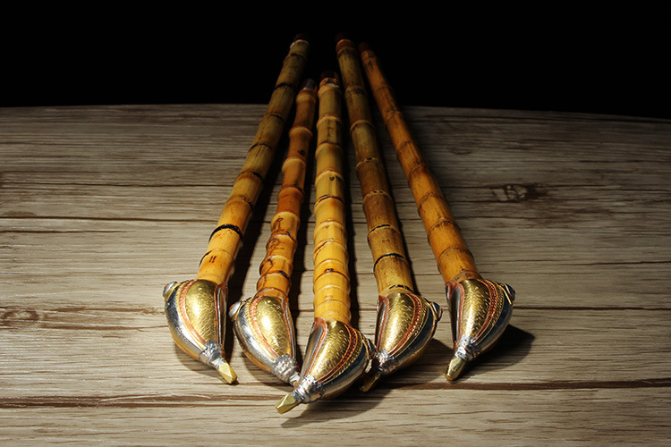 朝烟斗 原色竹节斗传统老式旱烟斗 复古匠人手工艺竹烟斗 旱烟袋