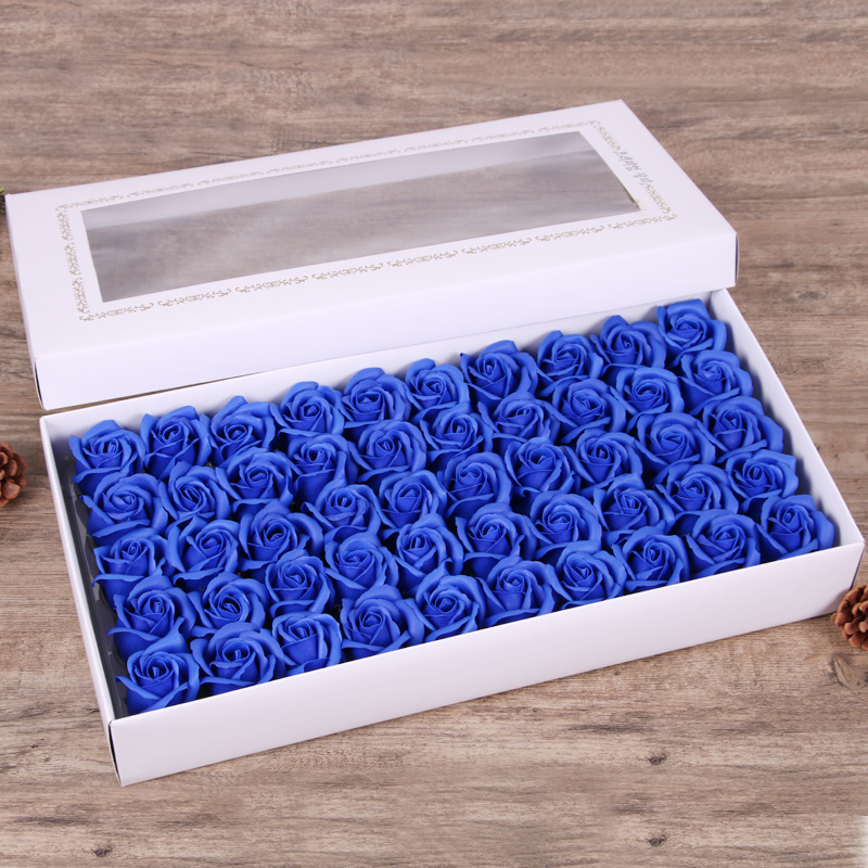 Valentine's Day Three-Layer Rose Soap Flower with Base Big Flower Head Gift Box Bouquet Special Soap Flower Wholesale