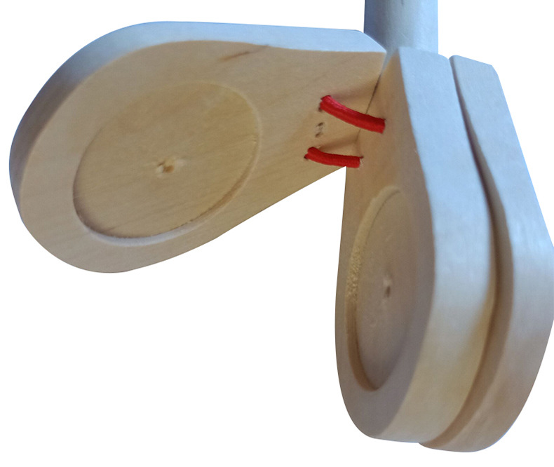 厂家批发木制长柄响板 儿童乐器手摇响板 婴幼儿益智玩具乐器