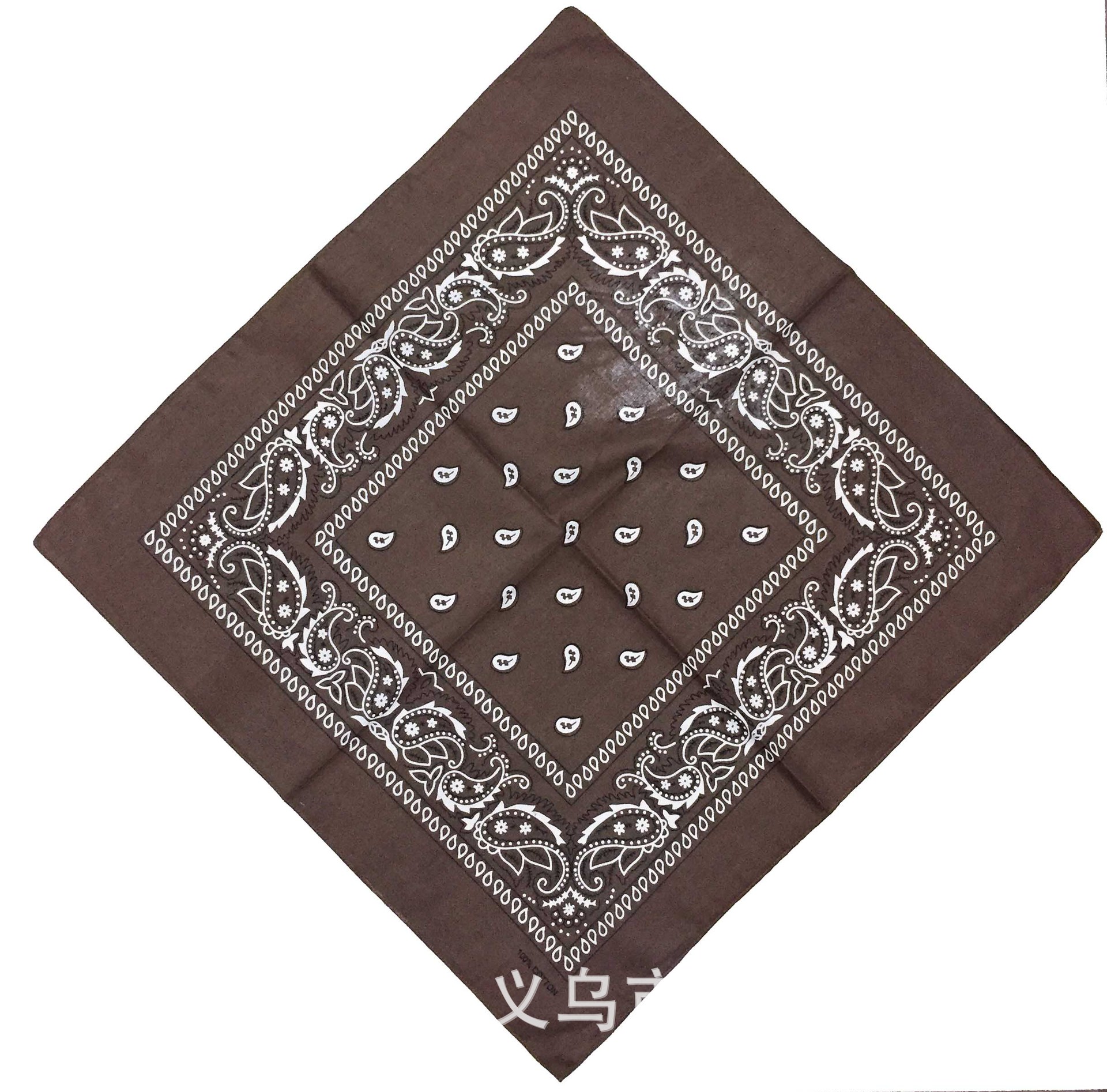 纯棉印花方巾 hip hop嘻哈街舞明星范腰果花bandana批发全棉头巾