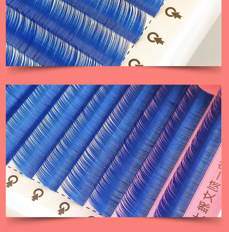 批发 蓝色种植 假睫毛 浓密美妆毛不好变形眼睫毛