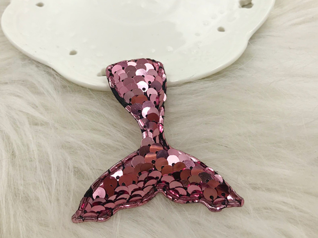 珍珠美人鱼尾巴蛋糕装饰插牌 梦幻海洋主题闪亮插件 烘焙摆件配饰