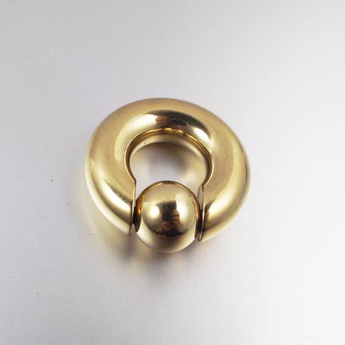 金色不锈钢bcr大尺寸卡球环弹簧球耳环乳环阴环多用环pa环