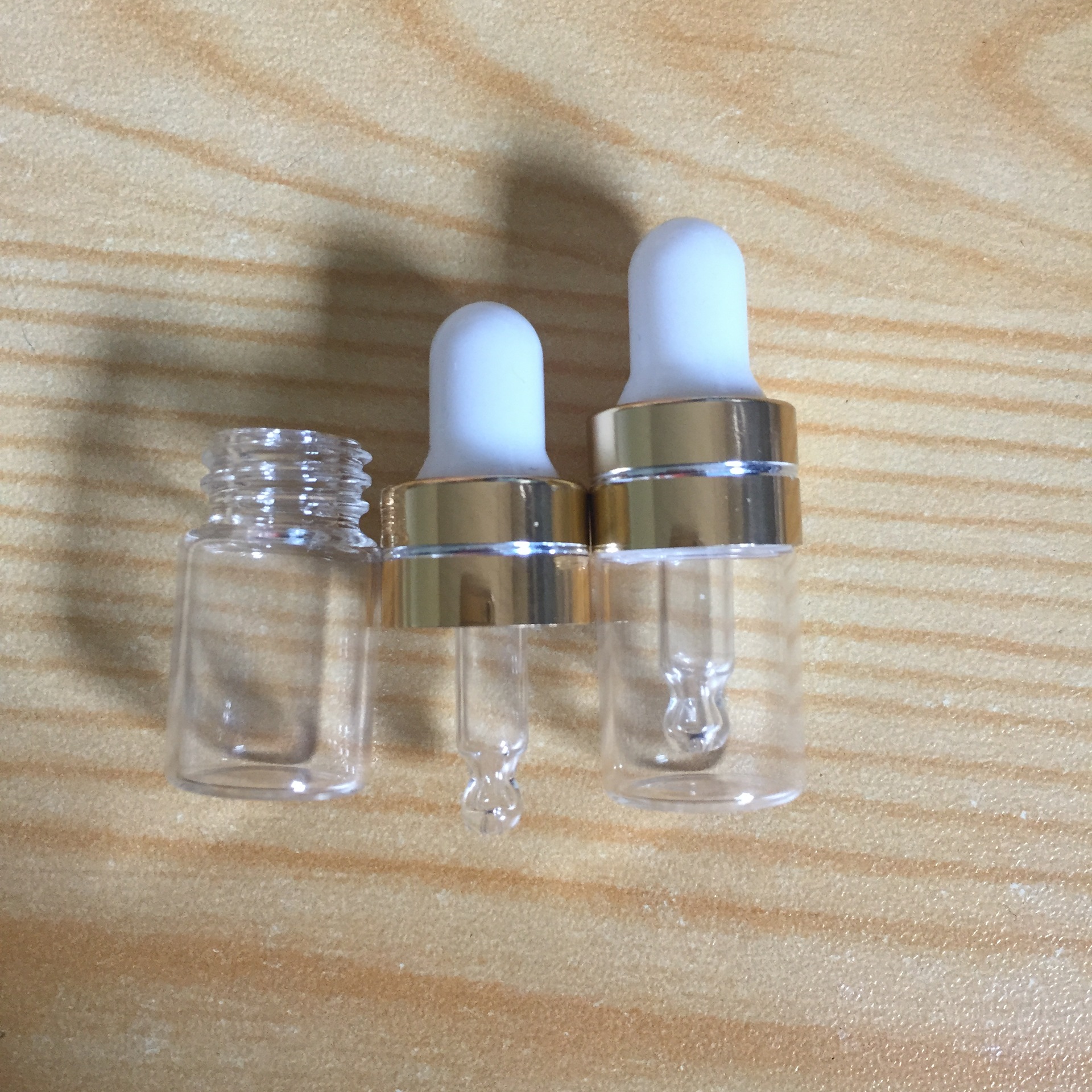 【工厂热销】厂家供应1ml 2ml琥珀色 透明 电化铝滴管瓶 管制玻璃