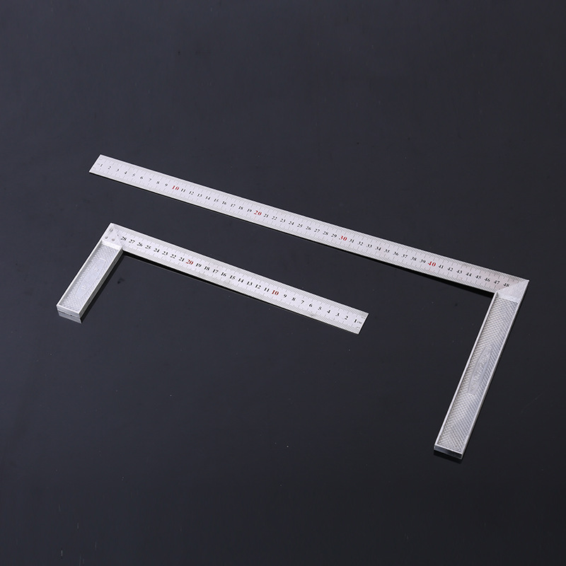 厂家直销铝合金加厚直角尺 多规格木工90度拐尺 加厚抗压金属尺子