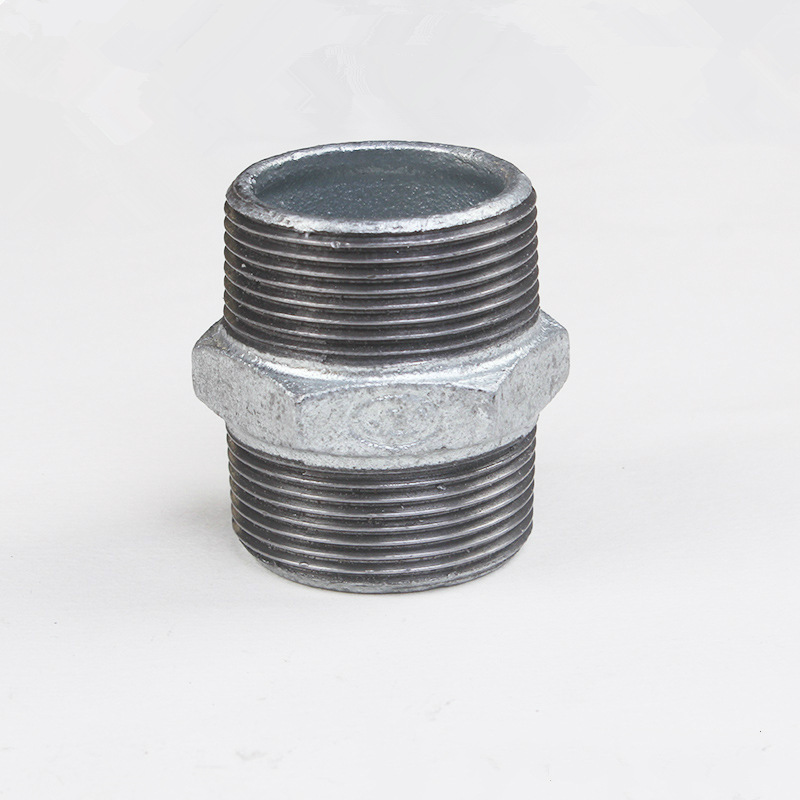 生产定做玛钢外丝对丝 铁六角外丝 直接接头消防工程玛钢管件批发