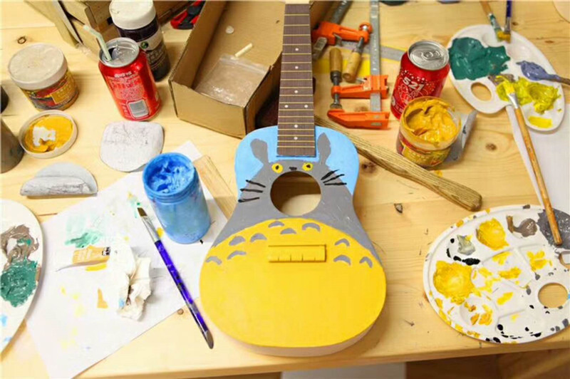 23寸尤克里里diy乌克丽丽小吉他 手工组装彩绘尤克里里团建