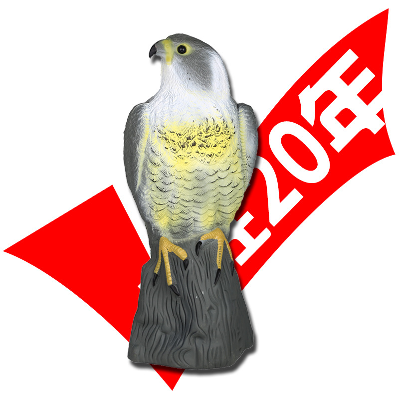 仿真老鹰摆件弯头吓鸟玩具 打猎诱饵美国猎鹰打靶园林装饰