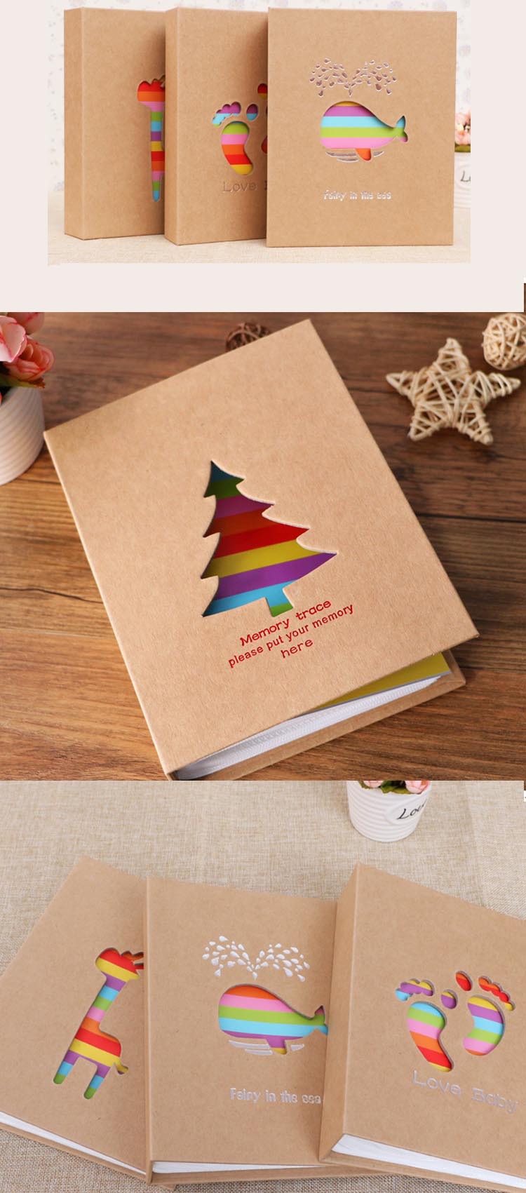 德源7寸100张 插页式影集 韩国儿童简易卡通创意小相册厂家批发