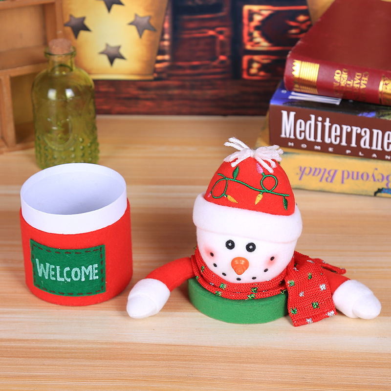 Christmas Decorations Flannel Gift Box Santa Claus Snowman Elk Christmas Product Gift Box Gift Box