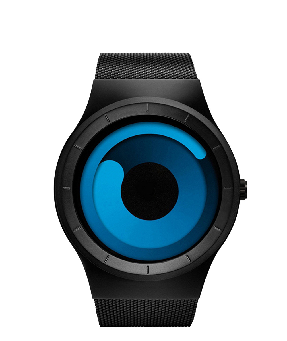 amazon爆款手表senors创意漩涡概念极光表盘石英表 防水网带手表