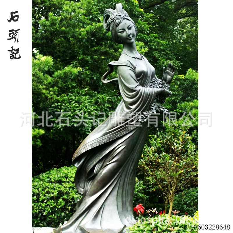 海棠花仙姑像 梅花仙子雕塑梨花仙女雕刻像 银杏仙女神像汉白玉像