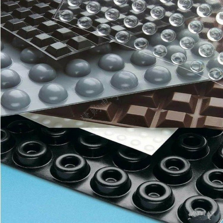 现货促销防滑橡胶脚垫供应自粘透明硅胶垫耐磨耐压硅胶脚垫