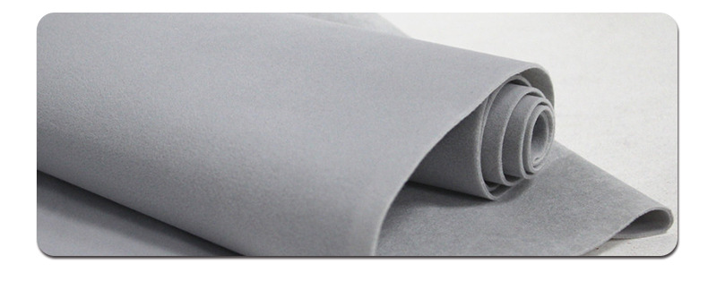 浅灰色水刺底不干胶植绒布背胶自粘植绒布柜台布珠宝盒包装绒布