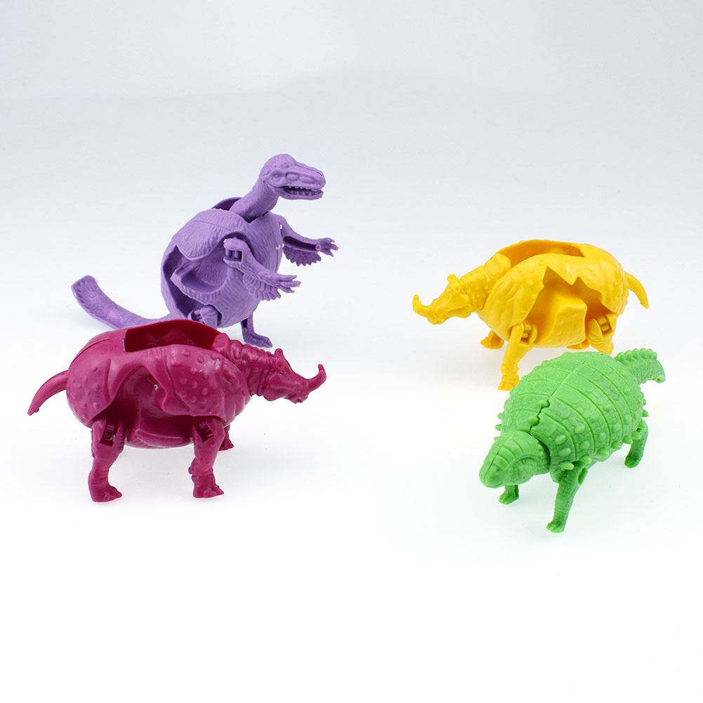 四款动物变形蛋犀牛恐龙变形蛋玩具扭蛋机玩具速卖通亚马逊货源