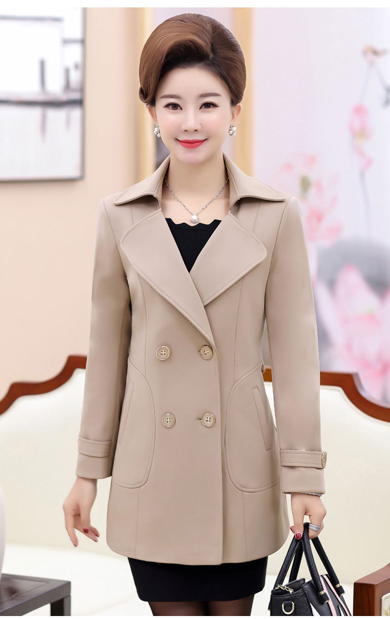 妈妈春装外套女40岁50中长款中老年女装春秋风衣新款中年长袖上衣